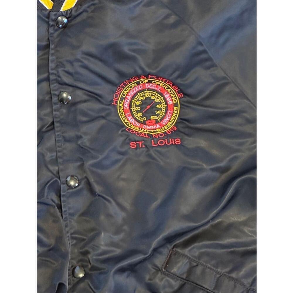 Vintage King Louie Embroidered Union Engineering St Louis Bomber Jacket 2XL USA - Picture 11 of 11